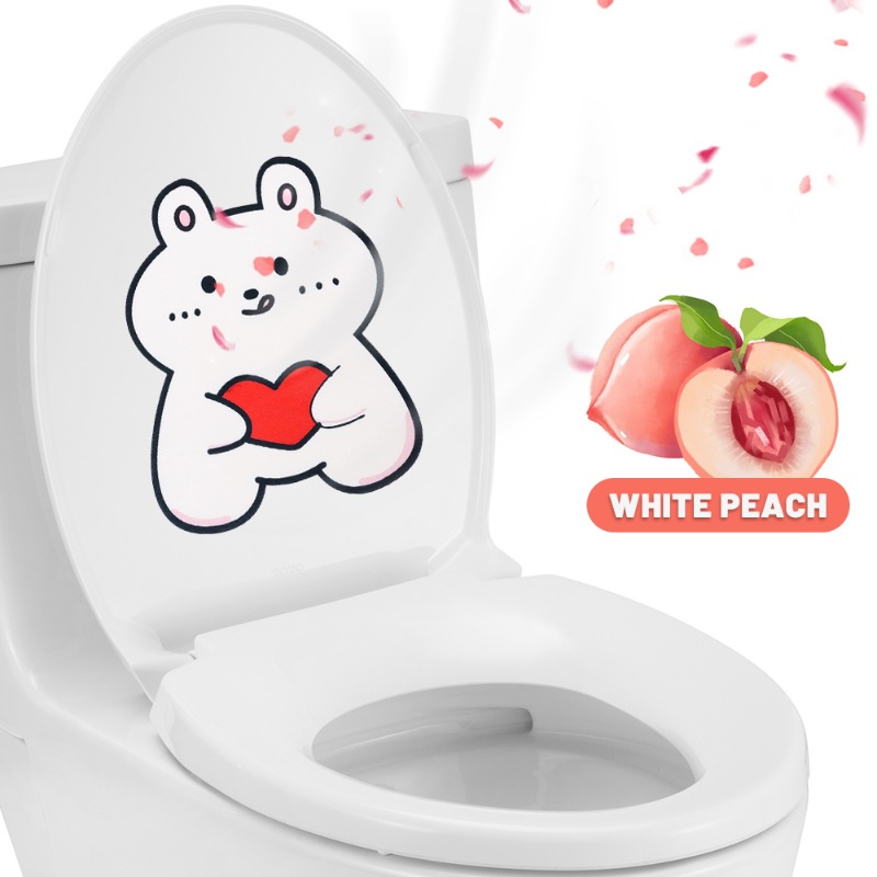 Toilet Deodorant Sticker Cute Cartoon Animal Sticker Bathroom Wall Sticker Thick Felt Deodorant Sticker