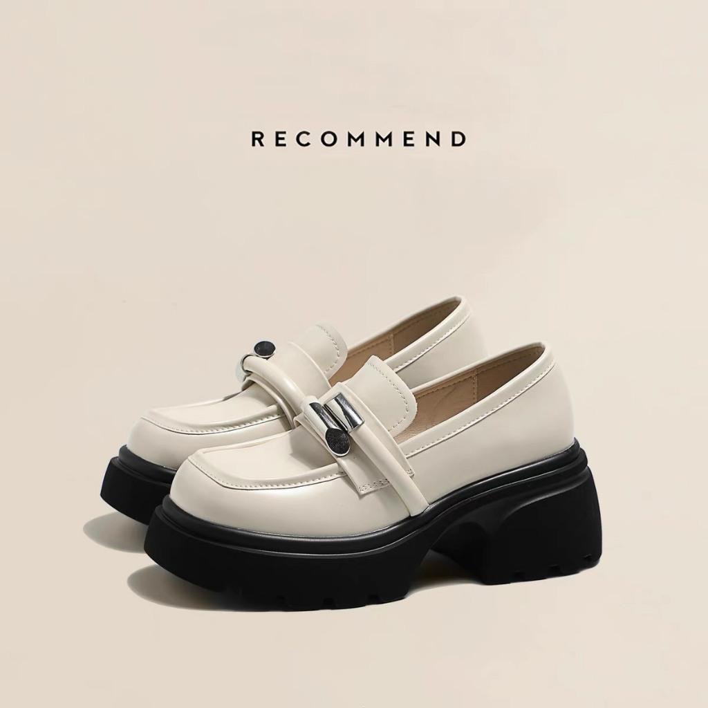 [SIÊU SALE NĂM MỚI] [FREESHIP + VOUCHER] Giầy đốc nữ chất da cao cấp độn đế 7cm Nasho 13