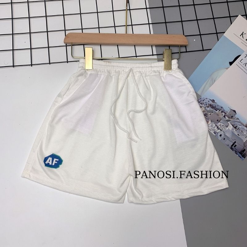 Quần đùi nữ mặc nhà, quần đùi nữ đẹp, quần sọt nữ, quần short nữ, quần sooc nữ, quần short đùi nữ in hình AF cạp chun thun co giãn PANOSI - Q238