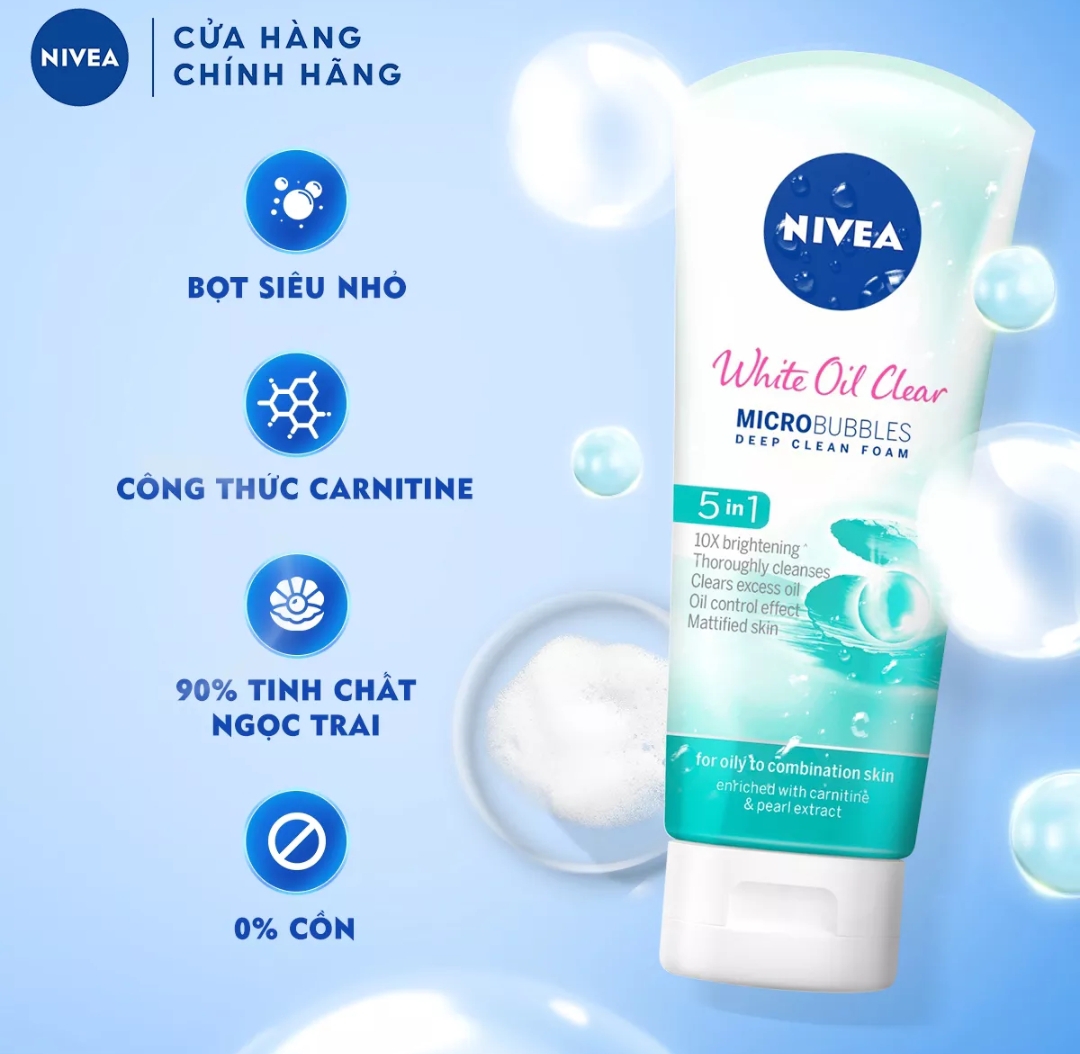 Sữa rửa mặt NIVEA nữ 100ml đủ loại
