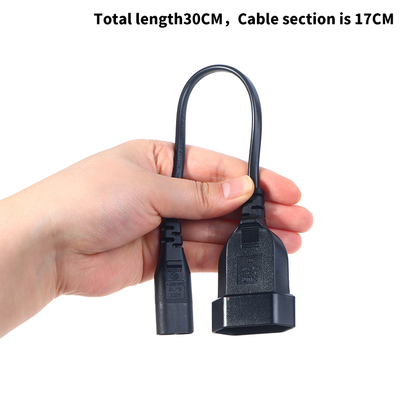 For%20PDU%20UPS%2025cm%20IEC320%20C8%20Male%20To%20Europe%20Schoko%20CEE7/16%20Outlet%20Female%20Socket%20Power%20Extension%20Cable%20-%20Image%2010