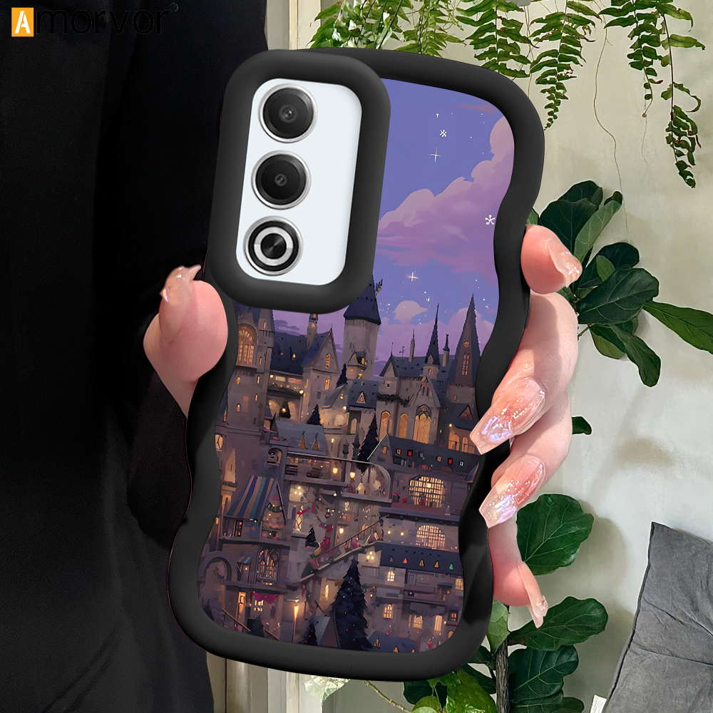 AMORVOR%20for%20OPPO%20A3%20Pro%20A3%20A3X%204G%205G%20Back%20Cover%20Princess%20Castle%20Pattern%20Luxury%20Phone%20Case%20Macaron%20Wave%20Soft%20Silicone%20Mobile%20Cover%20-%20Image%202