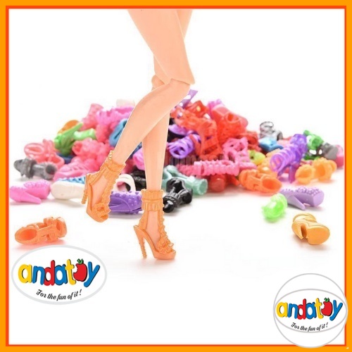 Phụ kiện búp bê set 10 đôi giày cao gót đồ chơi dành cho búp bê barbie ANDATOY AD911