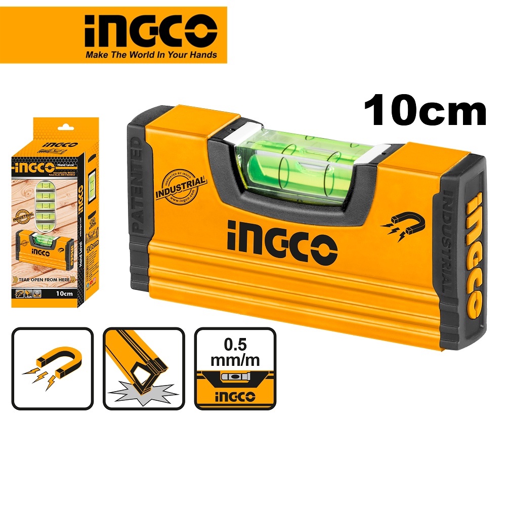 Thước thủy mini bỏ túi có nam châm ingco hmsl03101 hình ảnh thực tế