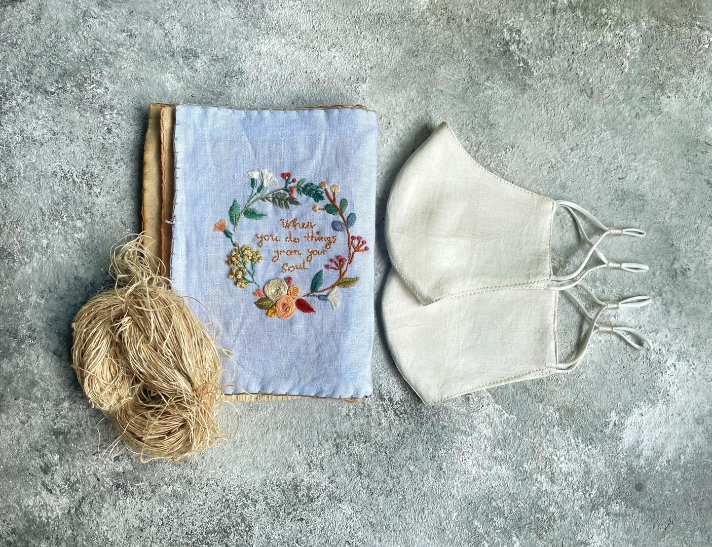 [Linen by Moriko] Khẩu trang 100% tơ tằm dệt tay