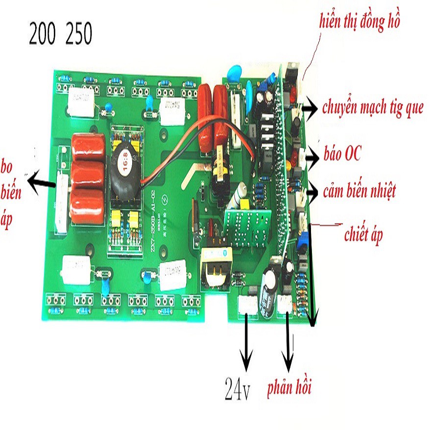 Bo mạch công suất máy hàn điện tử 12 mosfet Bo mạch máy hàn