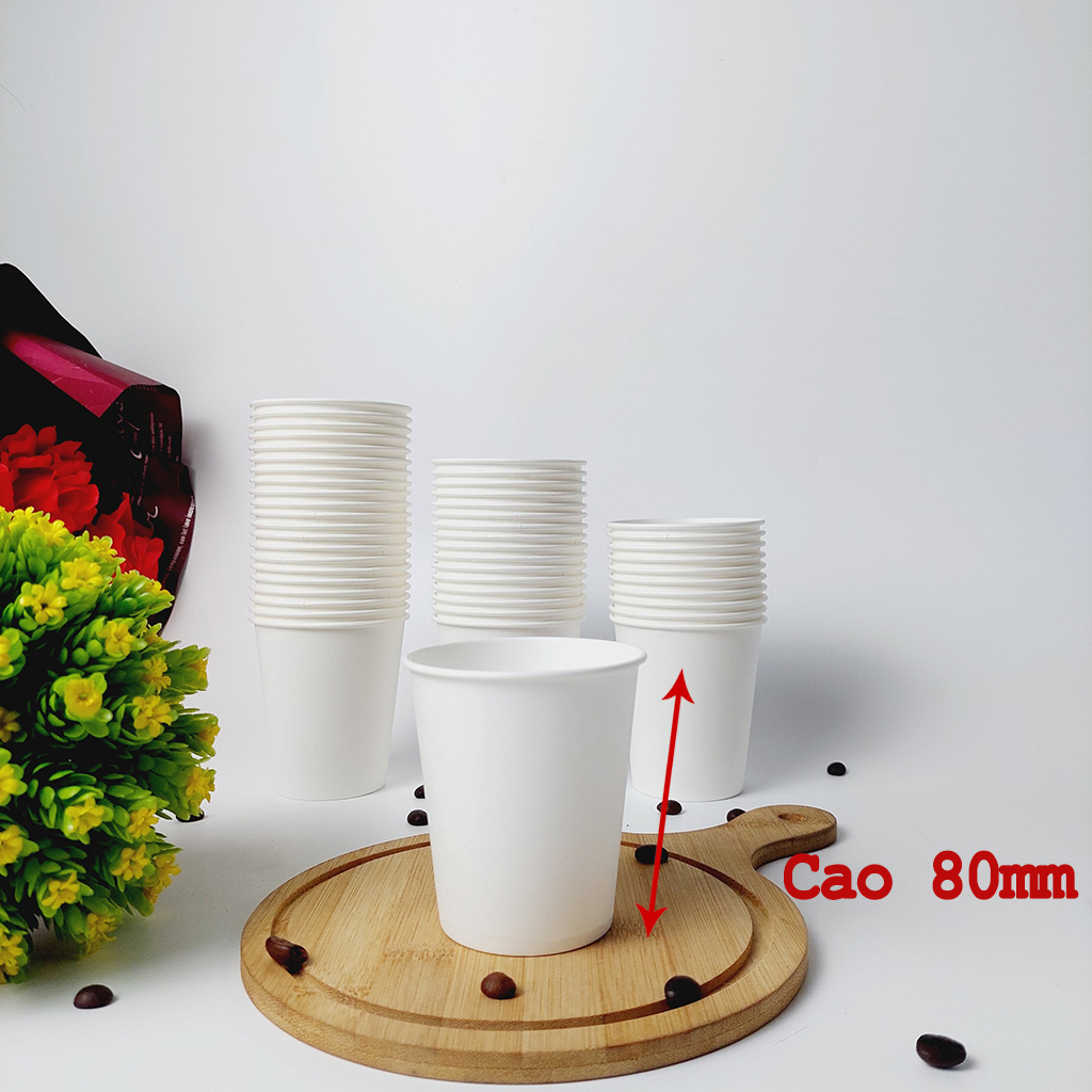 Set 50 chiếc cốc giấy 210ml size 7oz hàng cao cấp hàn quốc