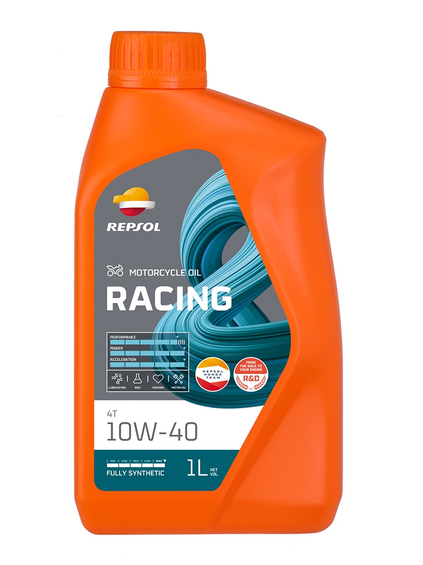 Repsol Racing 10W40 1L Nhớt tổng hợp cho xe số, exciter, Winner mô tô PKL PKN- Nhập Tây Ban Nha NPP Huỳnh Châu