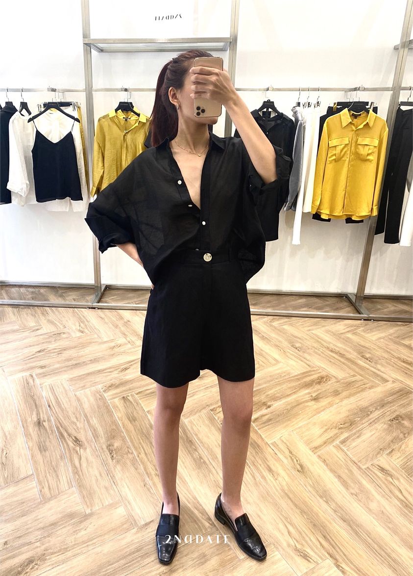 Áo sơ mi lụa xước 2ND DATE TOP036B