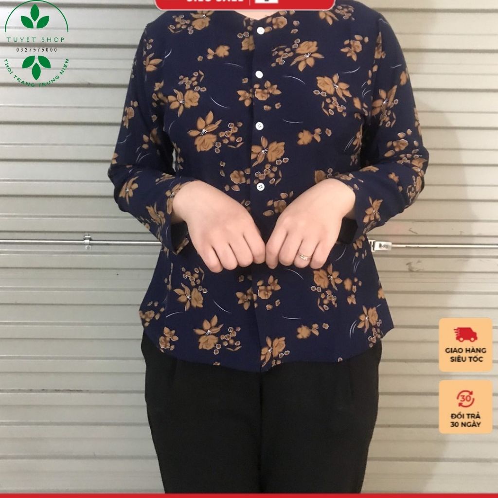 Áo bà ba lụa trung niên chất đẹp mềm mát cho các bà các mẹ