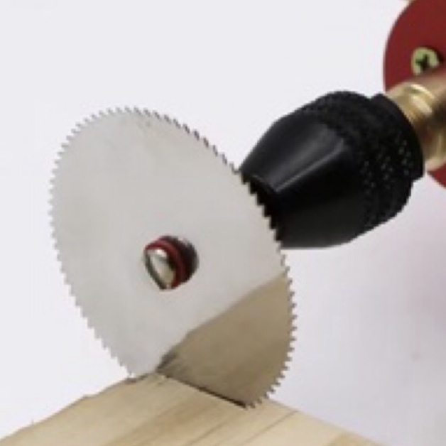 trục kẹp đĩa lỗ vít 2mm cán 3mm đa năng.