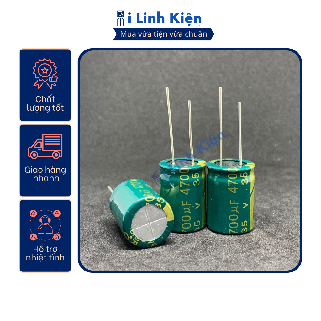 Tụ hóa 35V 100uF-10000uF Combo 10 con chất lượng cao.