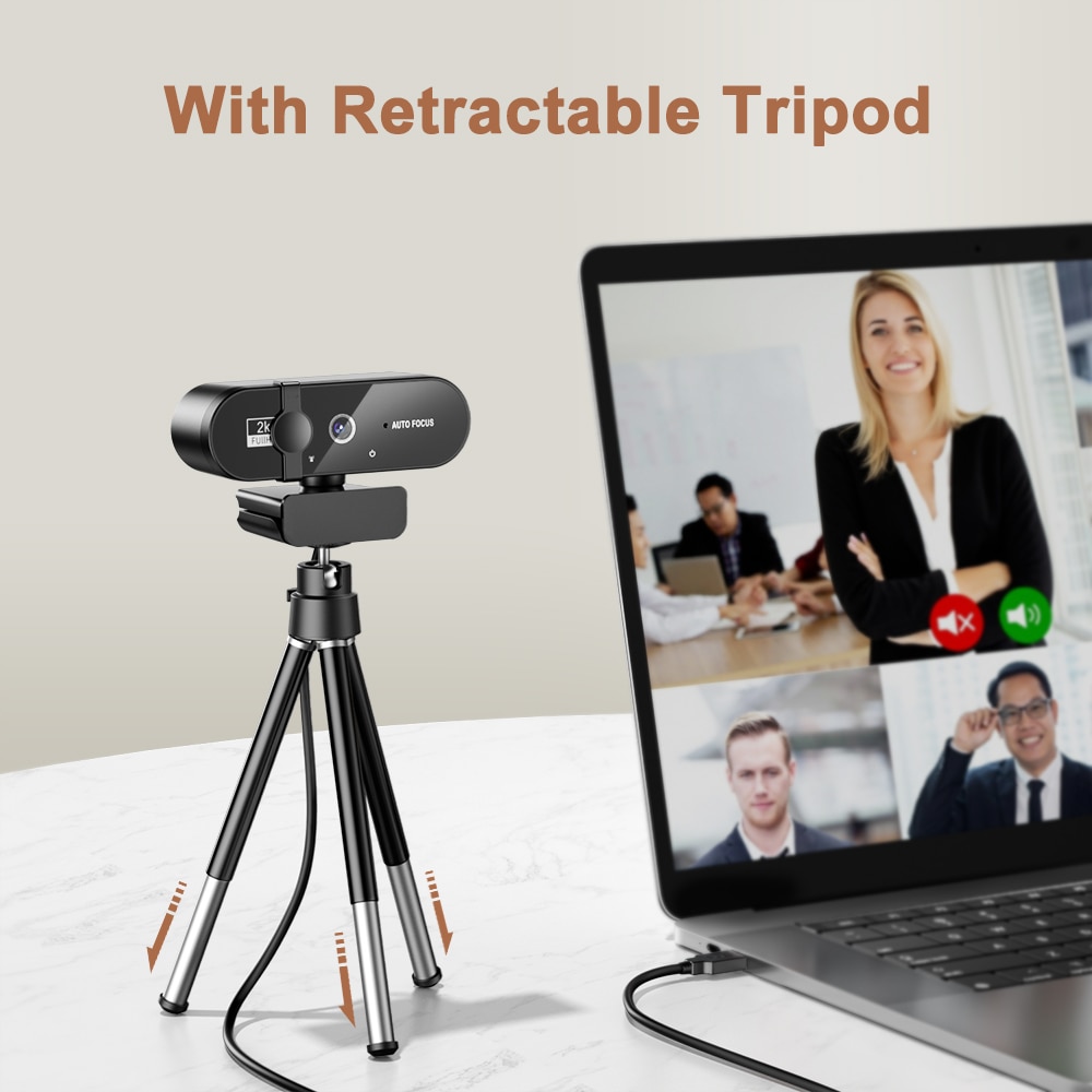 Webcam 4k 2k Web Cam Kỷ Nguyên 1080P Mini 30fps Máy quay USB Full HD Web Cam với chân máy Micro tự động lấy nét Webcam cho PC Mac máy tính xách tay