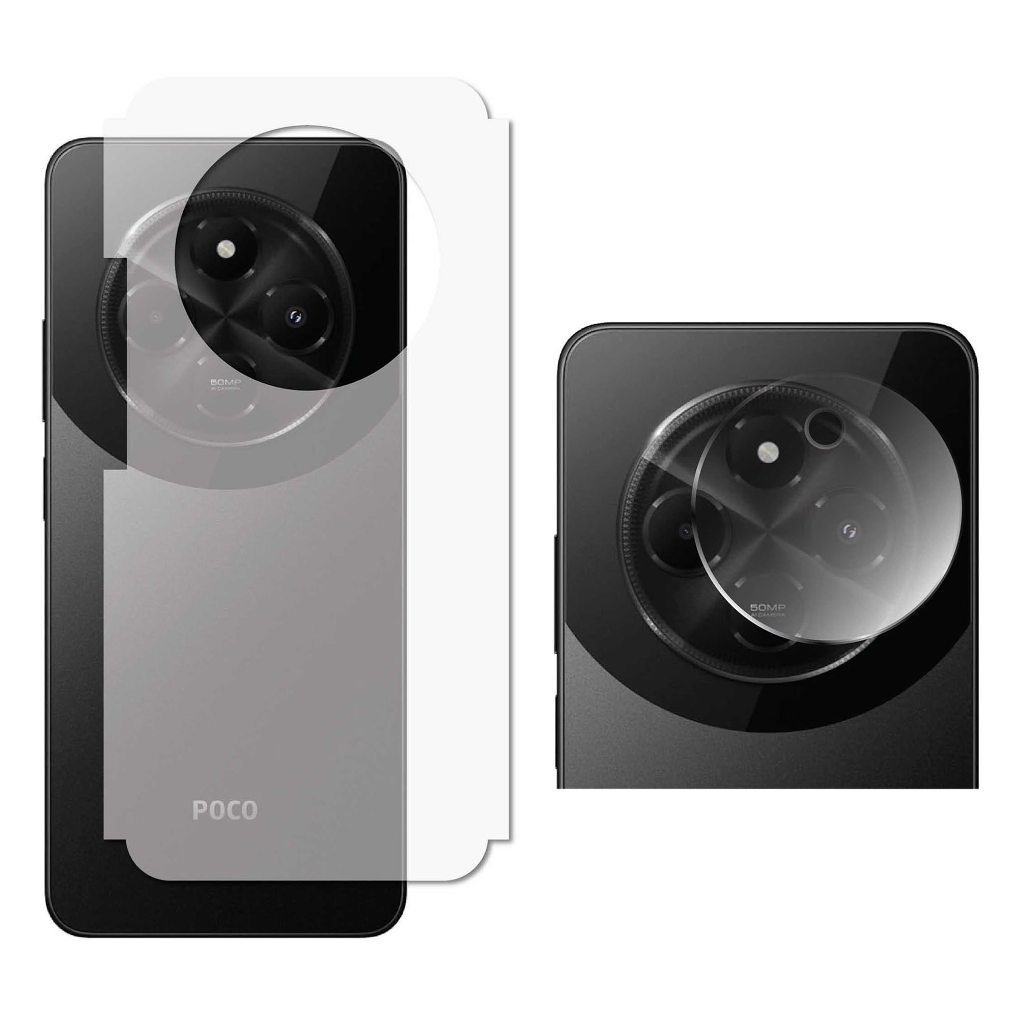 Poco C76 Xiaomi Poco C76 Anti-Fingerprint Matte Soft Skin Back Film Cover ...