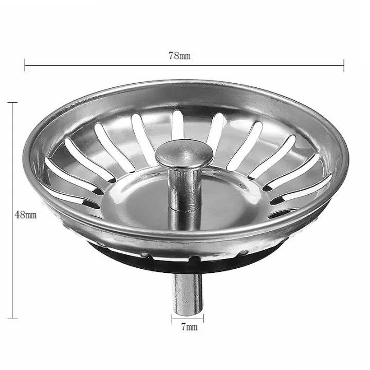 304 Stainless Steel Kitchen Sink Strainer Stopper Waste Plug Sink Filter Bathroom Deodorization Type Basin Sink Drain Intl Lazada Singapore