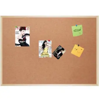 Bulletin Board With Pins 60 X 90cm Comes With Pins Hooks And Rope Message Wall Notice Board Cork Wooden Frame Framed Corkboard Lazada Singapore