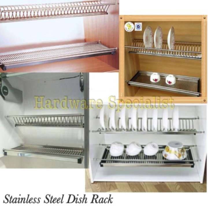 Stainless Steel Kitchen Cabinet Dish Rack 560mm | Lazada ...