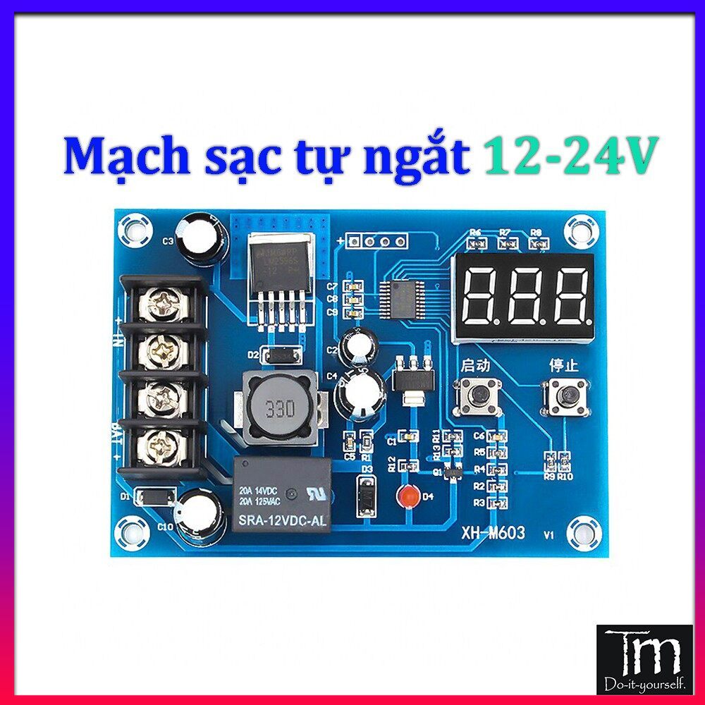 Mạch bảo vệ sạc ắc quy tự ngắt xh-m603 12-24v