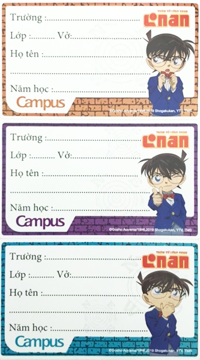 Nhãn vở Campus Conan CON18
