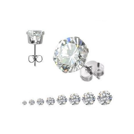 Bông tai titan đá pha lê sáng chíu 4mm ĐV: 2 chiếc BT01