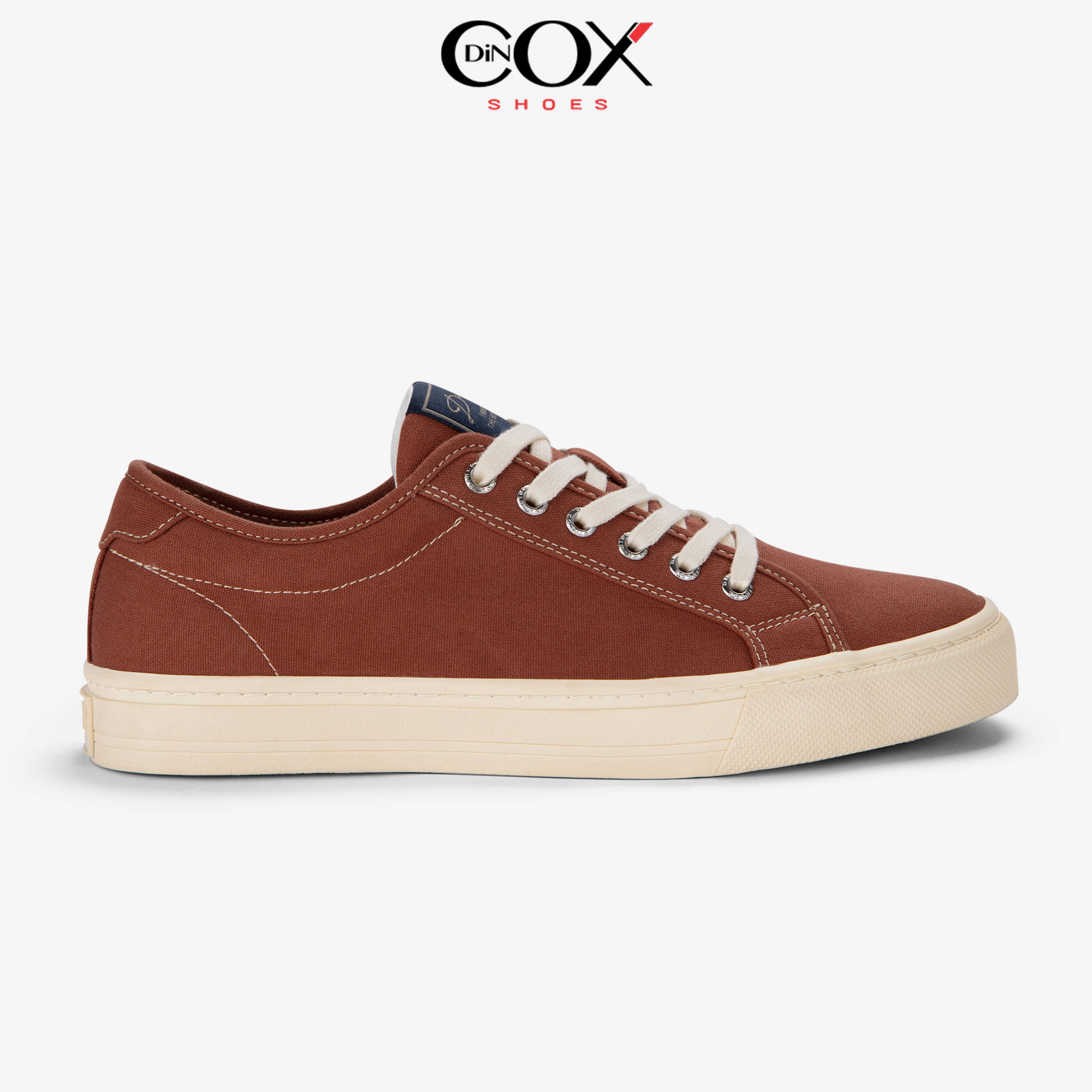 Giày Sneaker Vải Canvas Nam Nữ E12 Red Brick Dincox