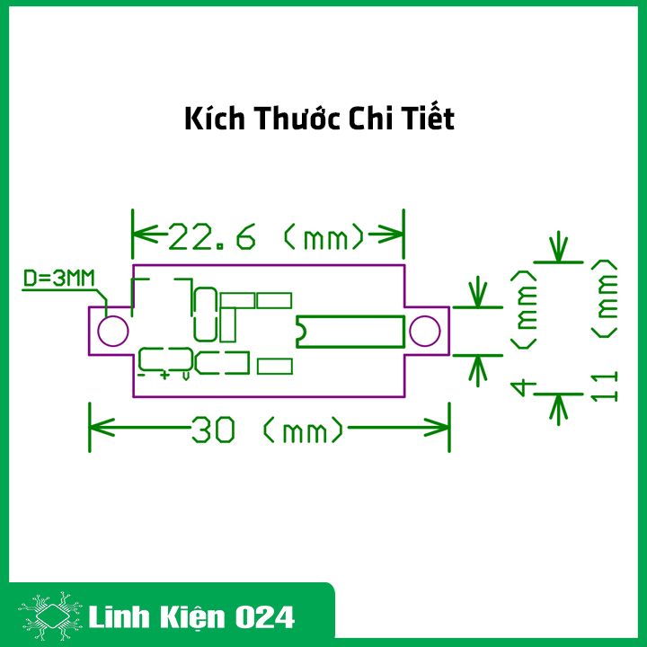 Vôn kế điện tử 0.28Inch dải đo điện áp 0-100VDC