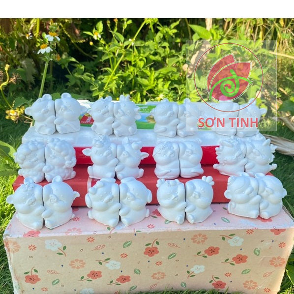 Tô Tượng Thạch Cao Couple, Cặp Đôi 12 Con Giáp Size Mini