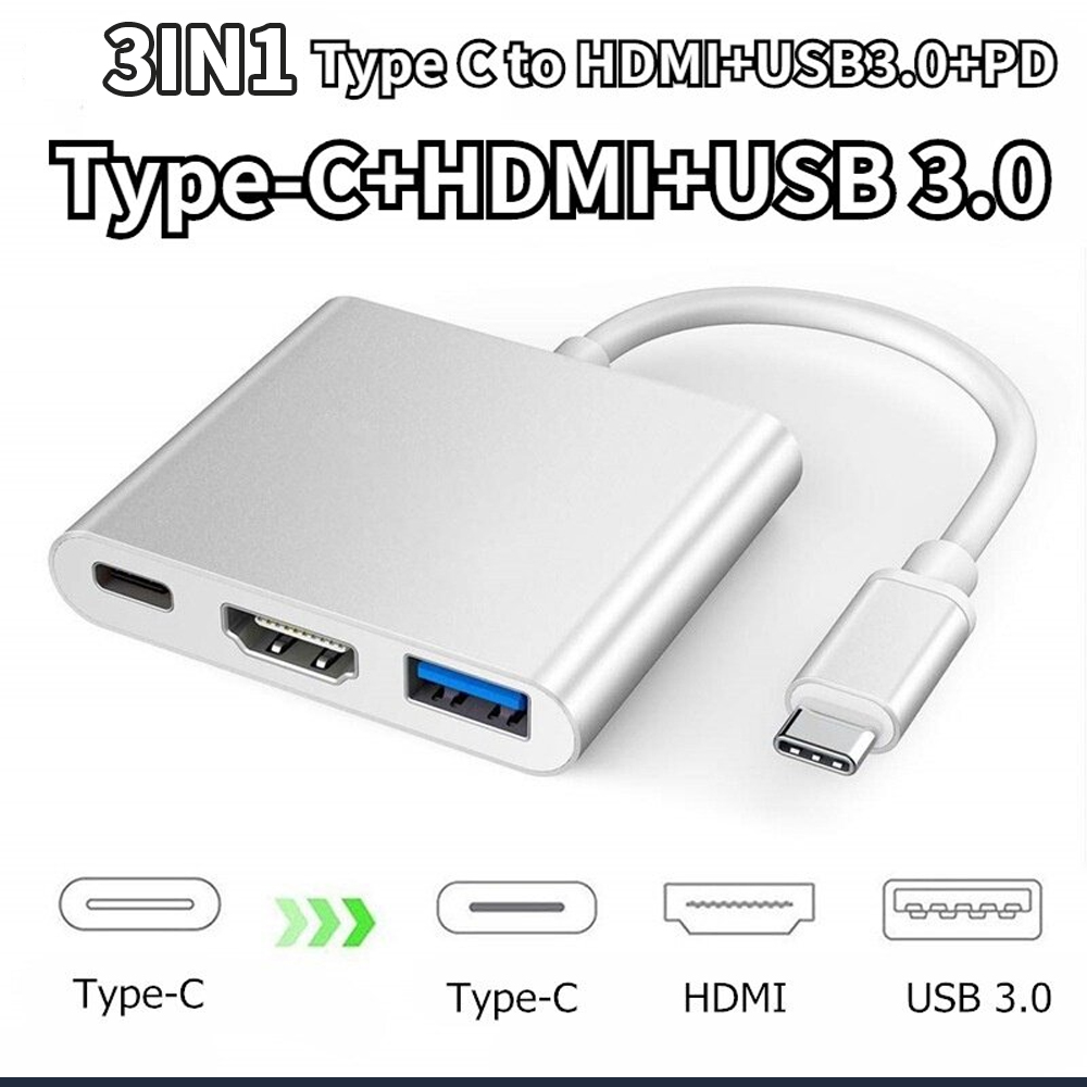 USB Type-C đến USB-C 4K HDMI, VGA USB 3.0, Trinp top, 4K HD