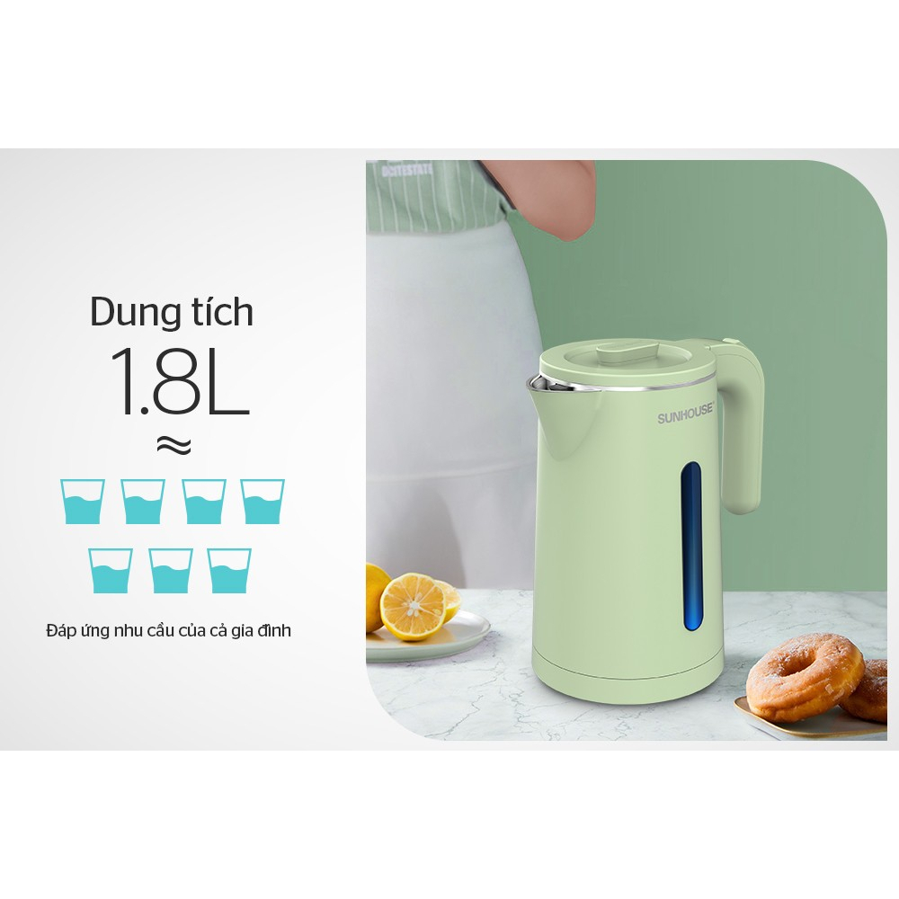 ẤM SIÊU TỐC INOX 2 LỚP 1.8L SUNHOUSE SHD1353