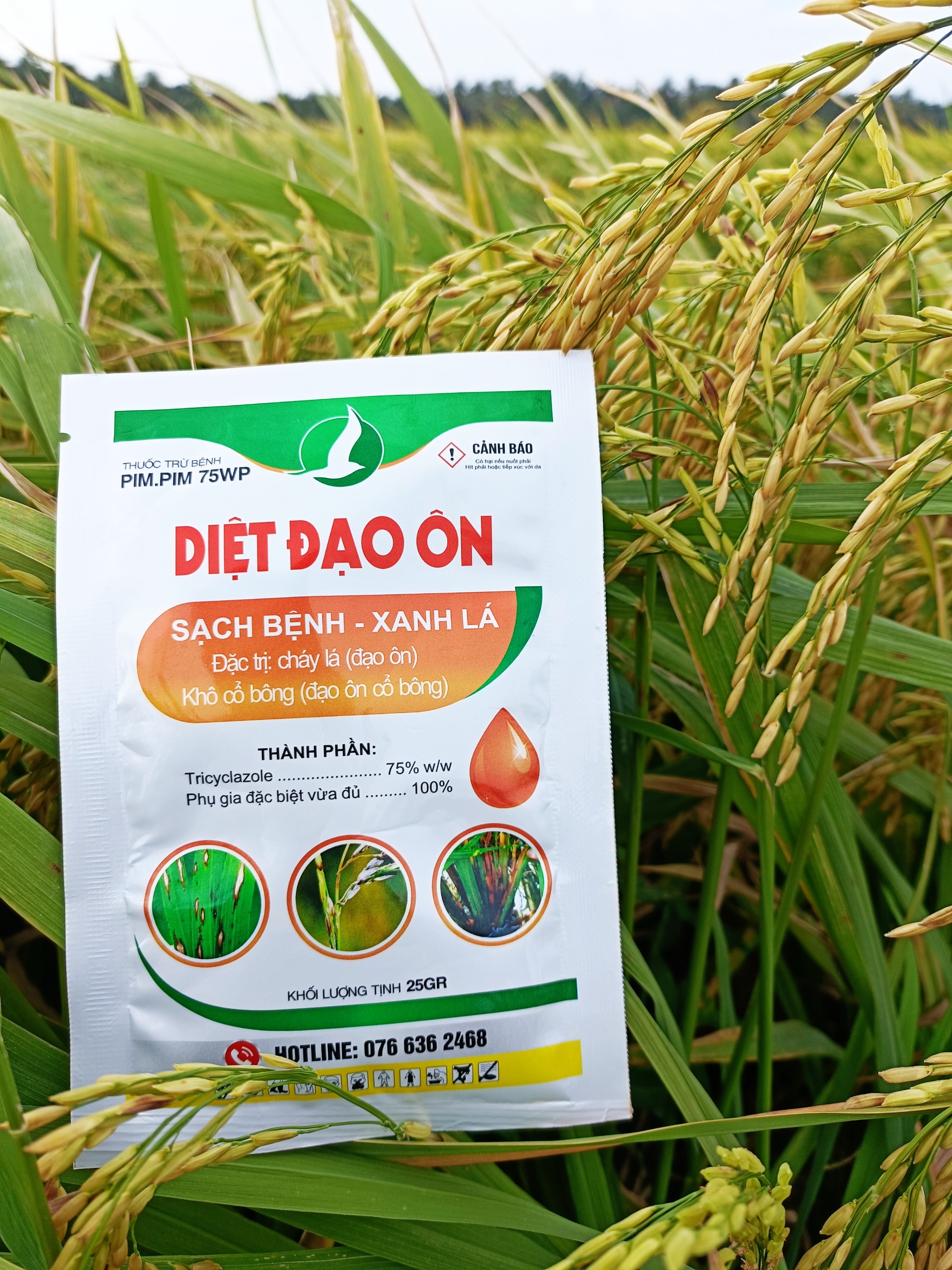 THUỐC TRỪ BỆNH ĐẠO ÔN LÁ, ĐẠO ÔN CỔ BÔNG - DIỆT ĐẠO ÔN 25GRAM