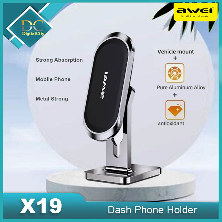 DIGITAL Awei X19 Universal Car Mount Holders Metal Mini Stand