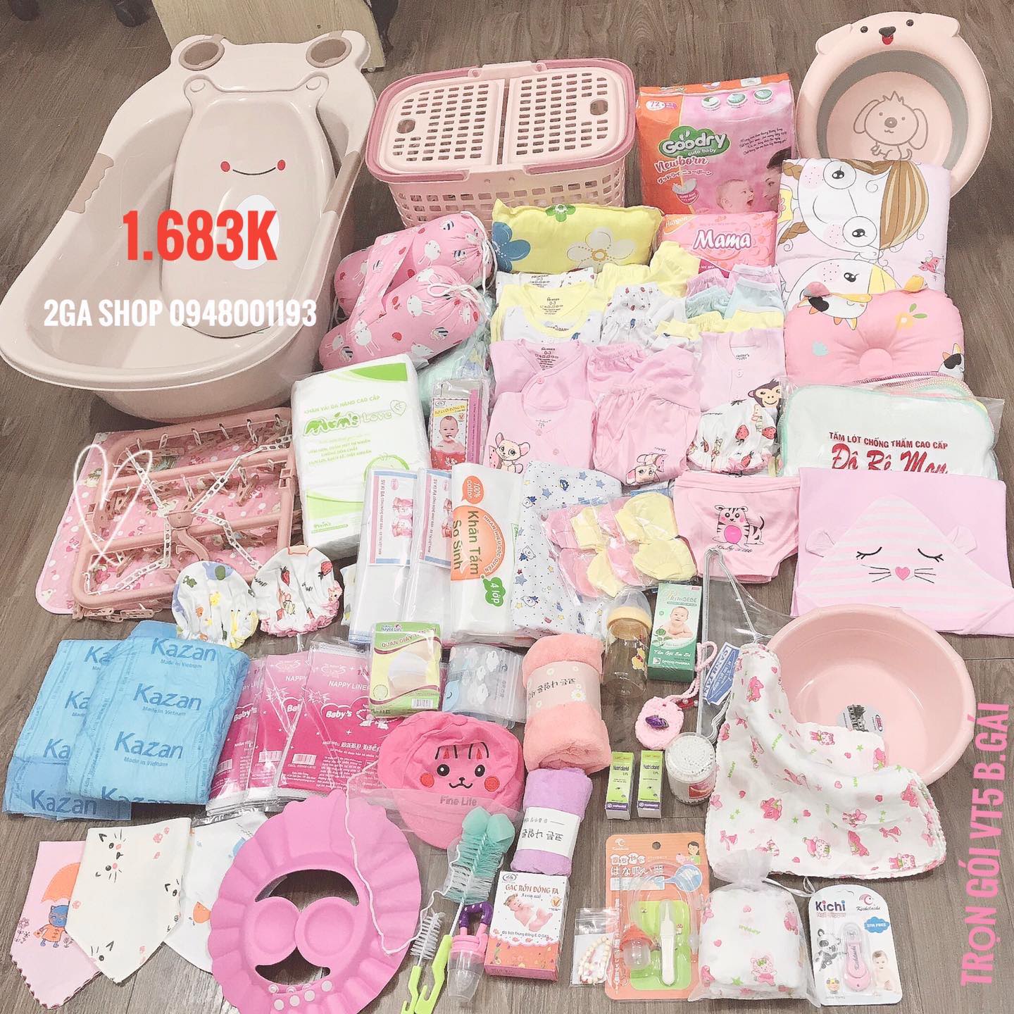 Combo đi sinh cho mẹ và bé,trọn gói sơ sinh vt5 2gaconshop