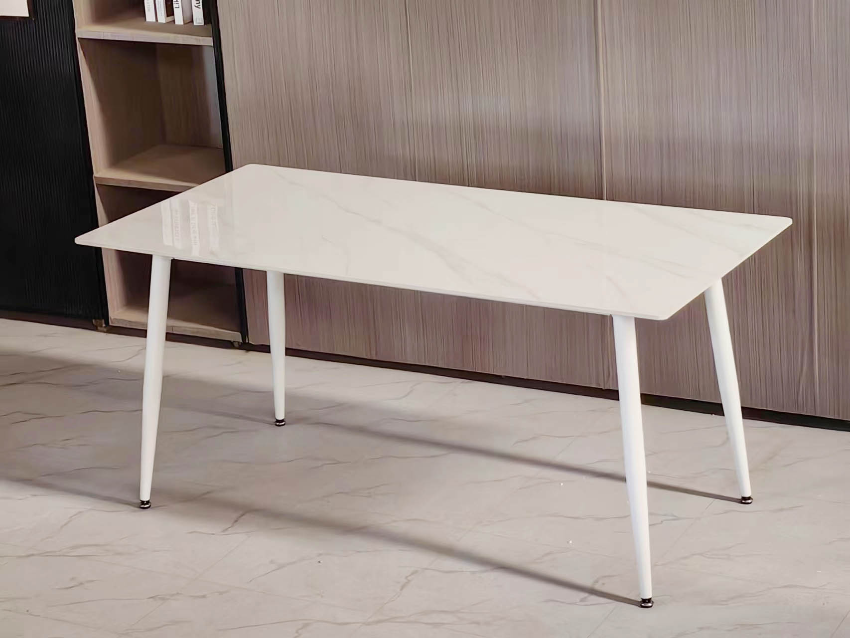 [Sg ready stock]Sintered Stone Dining Table Ceramic Dining Table Glossy