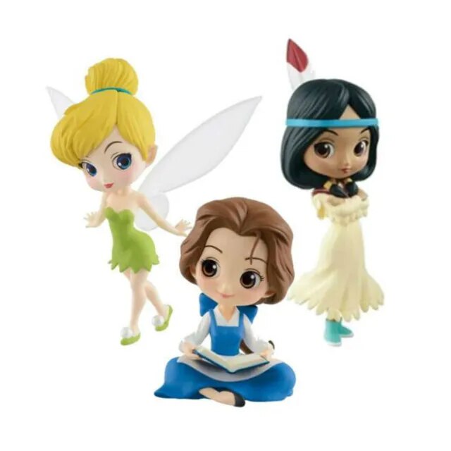 Anime Cartoon Disney Princess Snow White Cinderella Mermaid Sofia Alice Flower Angel Queen Action Figure Collection Model Toys