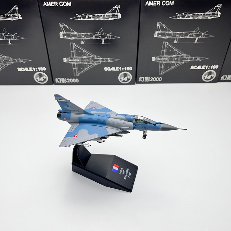 1/100 French Dassault Mirage 2000 Aircraft Model With Display Stand High Simulation Kids Boy Gift Toy Collection