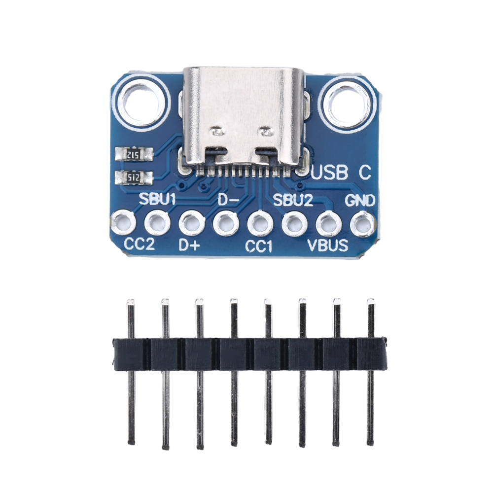 FocusAi USB Type C Connector Board DIY 3.1 Serial Basic Breakout Female Connector Type C Breakout Board for Data Line Wire Cable Transfer