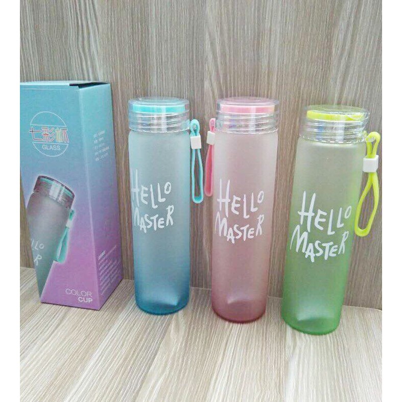 Bình Nước Thủy Tinh Hello Master 480ml