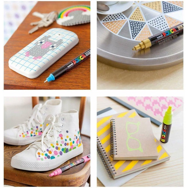Set bút vẽ trên nhiều chất liệu Uni Posca Paint Marker