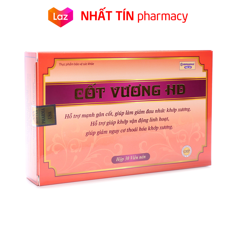 Cốt Vương HD giảm đau nhức xương khớp mạnh gân cốt giảm thoái hóa khớp - Hộp 30 viên - NHẤT TÍN PHARMACY
