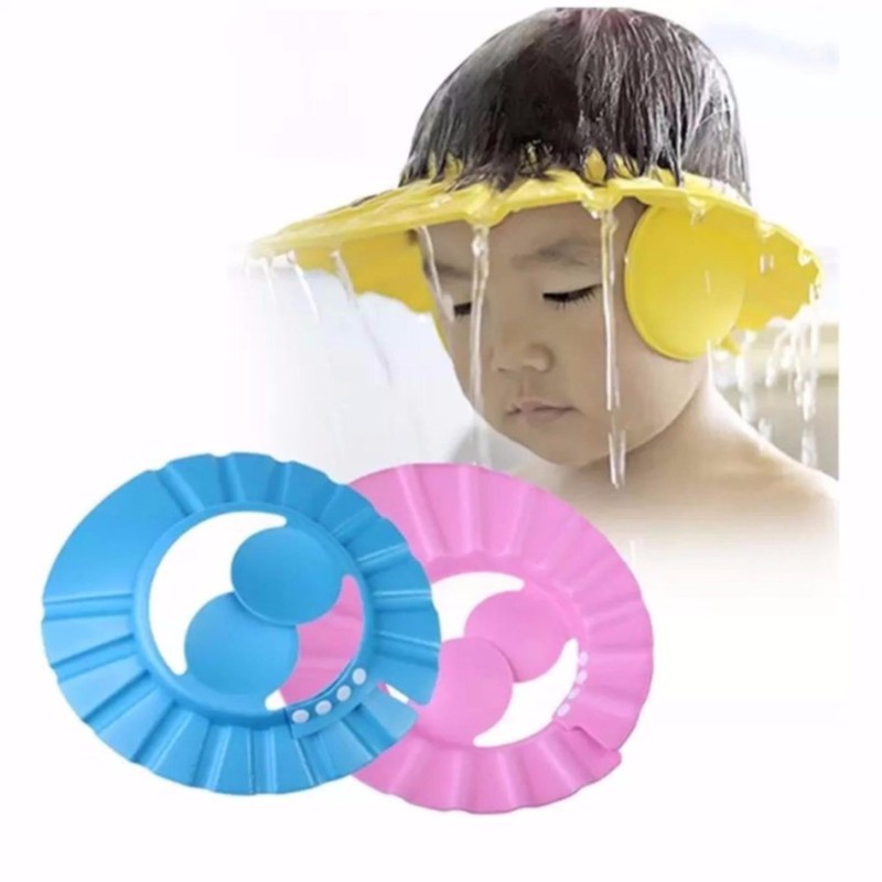 Nón tắm cho bé, Mũ tắm gội đầu chắn nước vào mắt bé