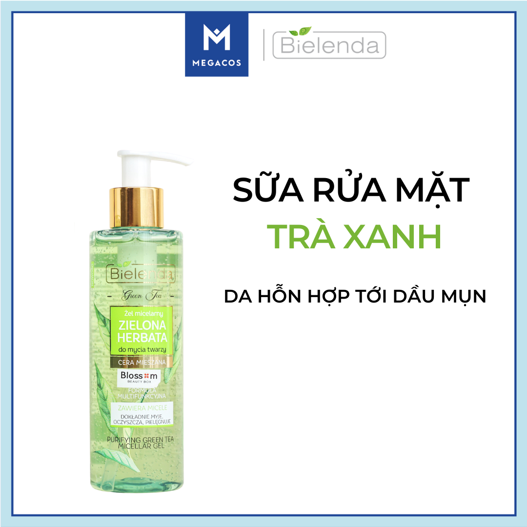 Sữa rửa mặt trà xanh da dầu mụn Bielenda 200ml