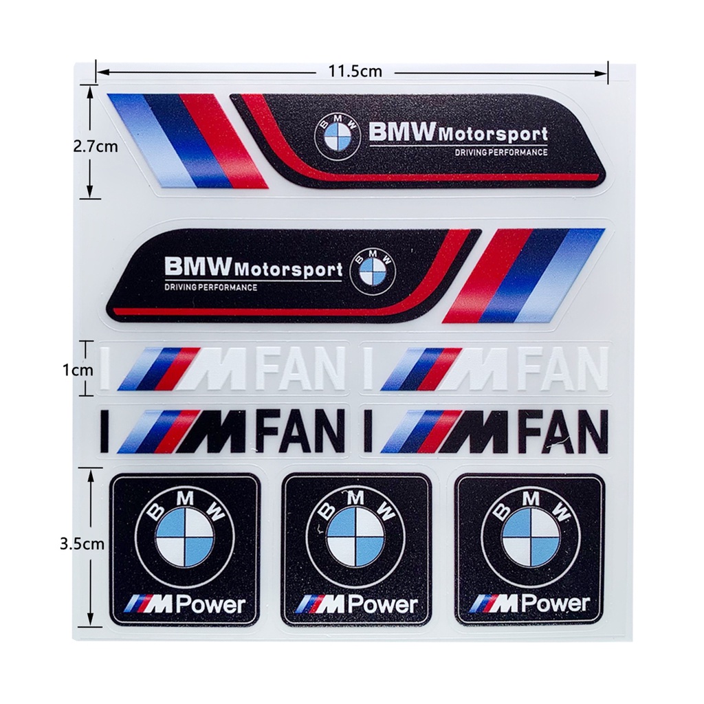 BMW Nhãn dán xe Decal huy hiệu Hình dán đã sửa đổi