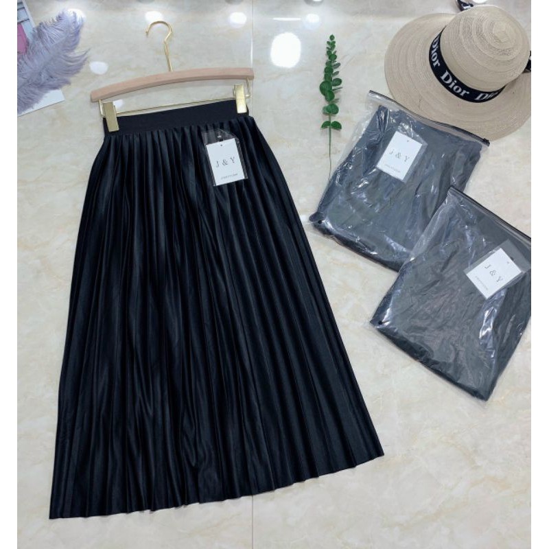 siêu phẩm chân váy xếp ly dài