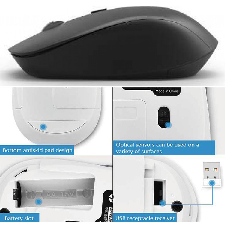 Chuột không dây HP S1000 Plus wireless mouse 1600dpi