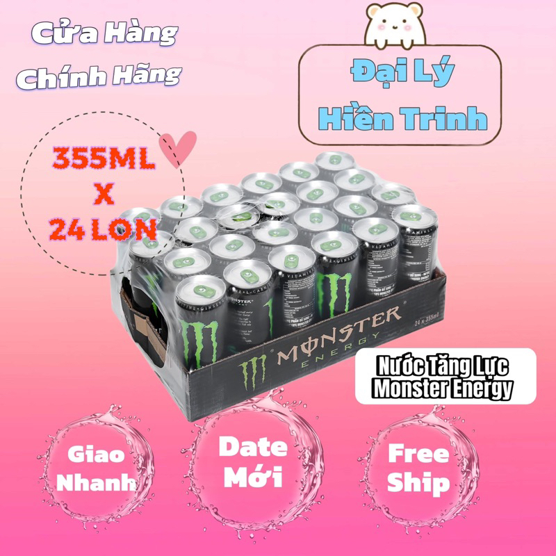 Nước Tăng Lực Monster Energy 355ml x 24 Lon