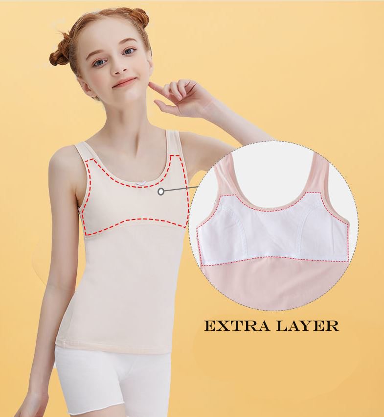 Qoo10 - Training bra kids girls Soft Touch Cotton underwear sports kids  vest b : Lingerie & Sleep