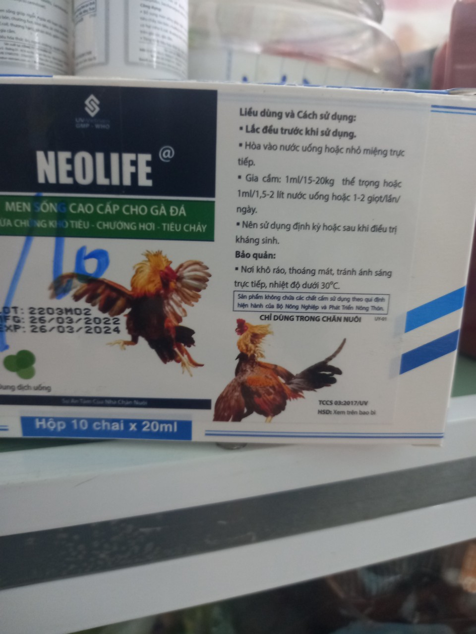 Neolife, Lọ 10ml, Men Tiêu Hóa Dùng Cho Gà Đá