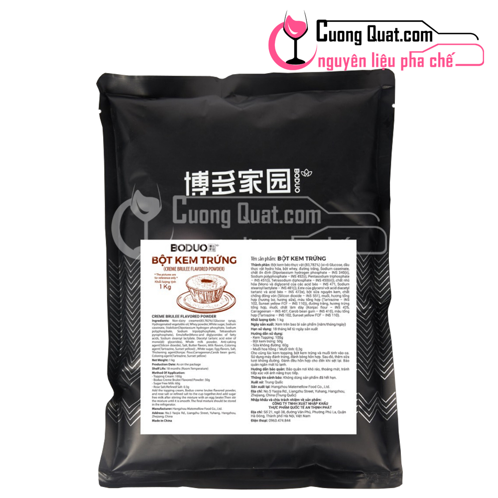 Bột Kem Trứng Bodou 1kg