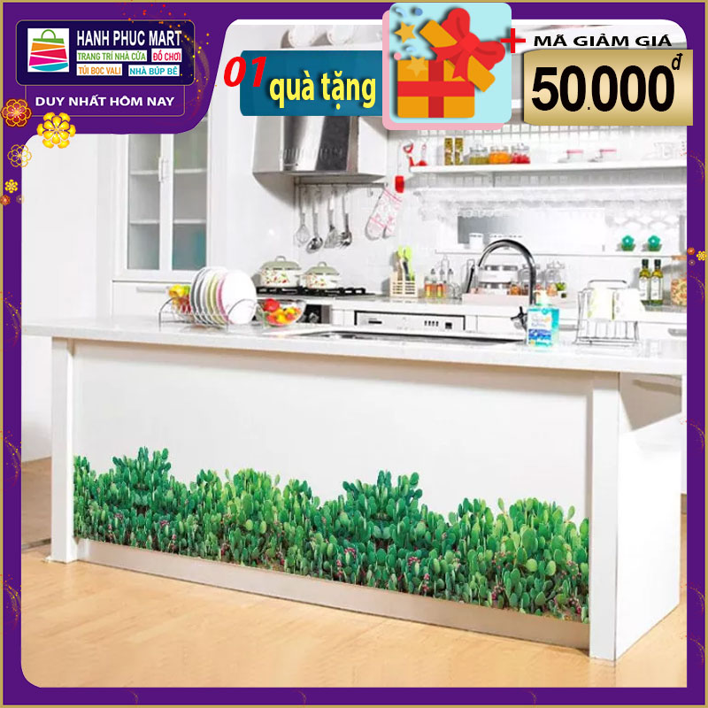 Decal dán chân tường BỤI CỎ