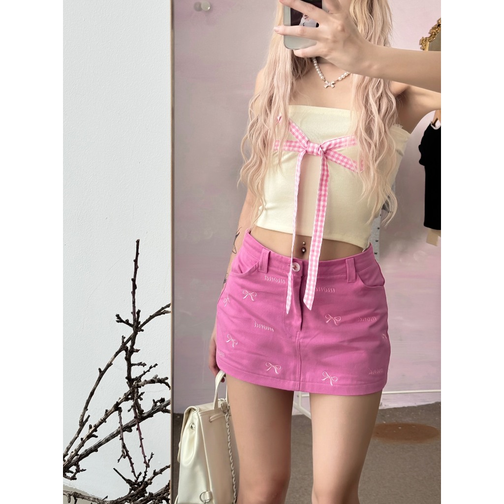Áo ống nữ thun cotton nhung phối nơ MONÁ - BOWTY TOP